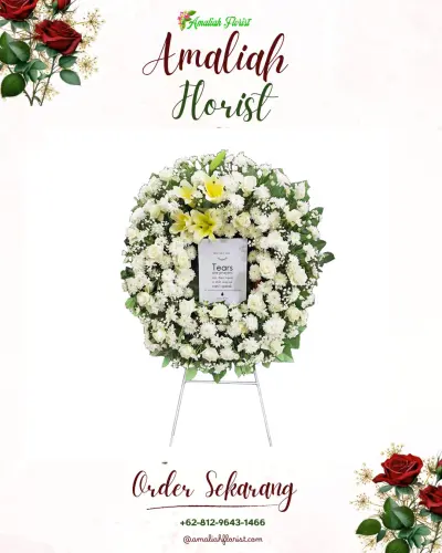 Krans Bunga Duka Cita di Tumumpa Dua